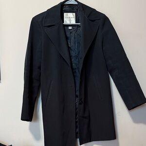 Andrew Marc Classic Black Overcoat Women’s Size XS
